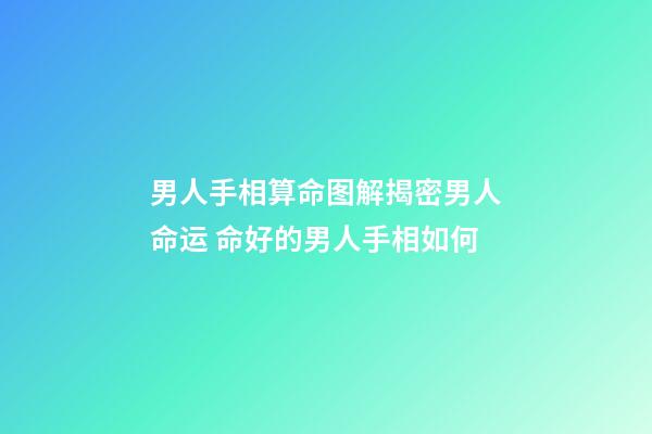 男人手相算命图解揭密男人命运 命好的男人手相如何